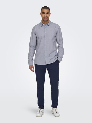 Only & Sons Slimfit Παντελόνι τσίνο 'ONSMark Pete' σε μπλε
