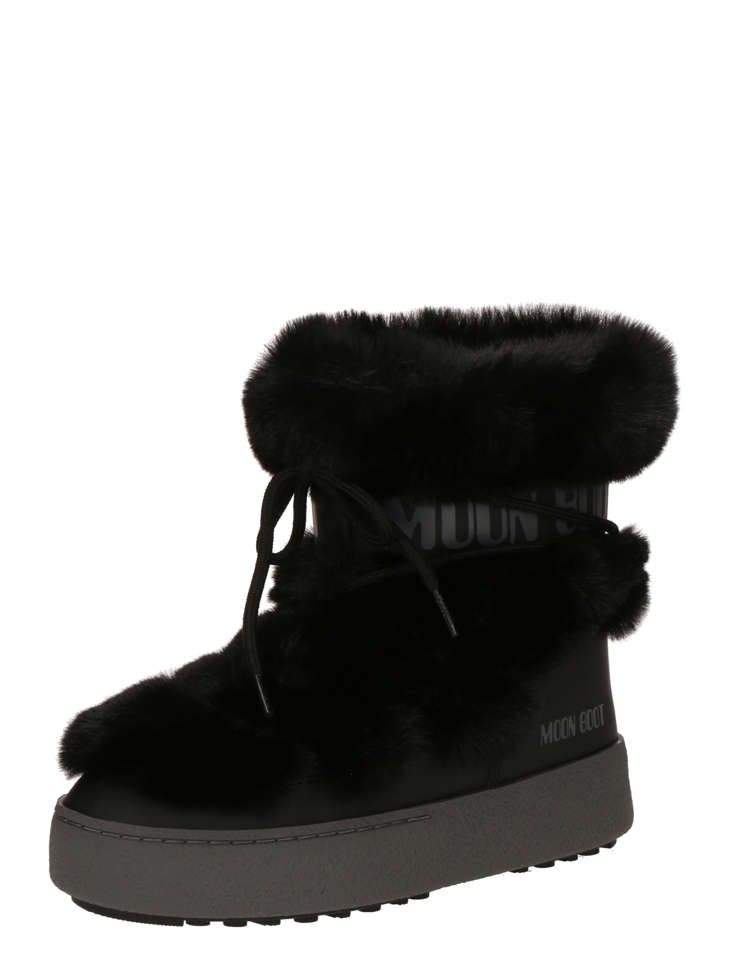 Bocanci de zăpadă de la MOON BOOT pe negru: față