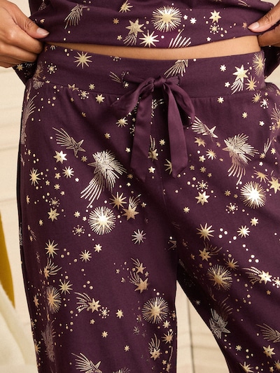 love & roses Pidžama u zlatna / boja vina, Pregled proizvoda