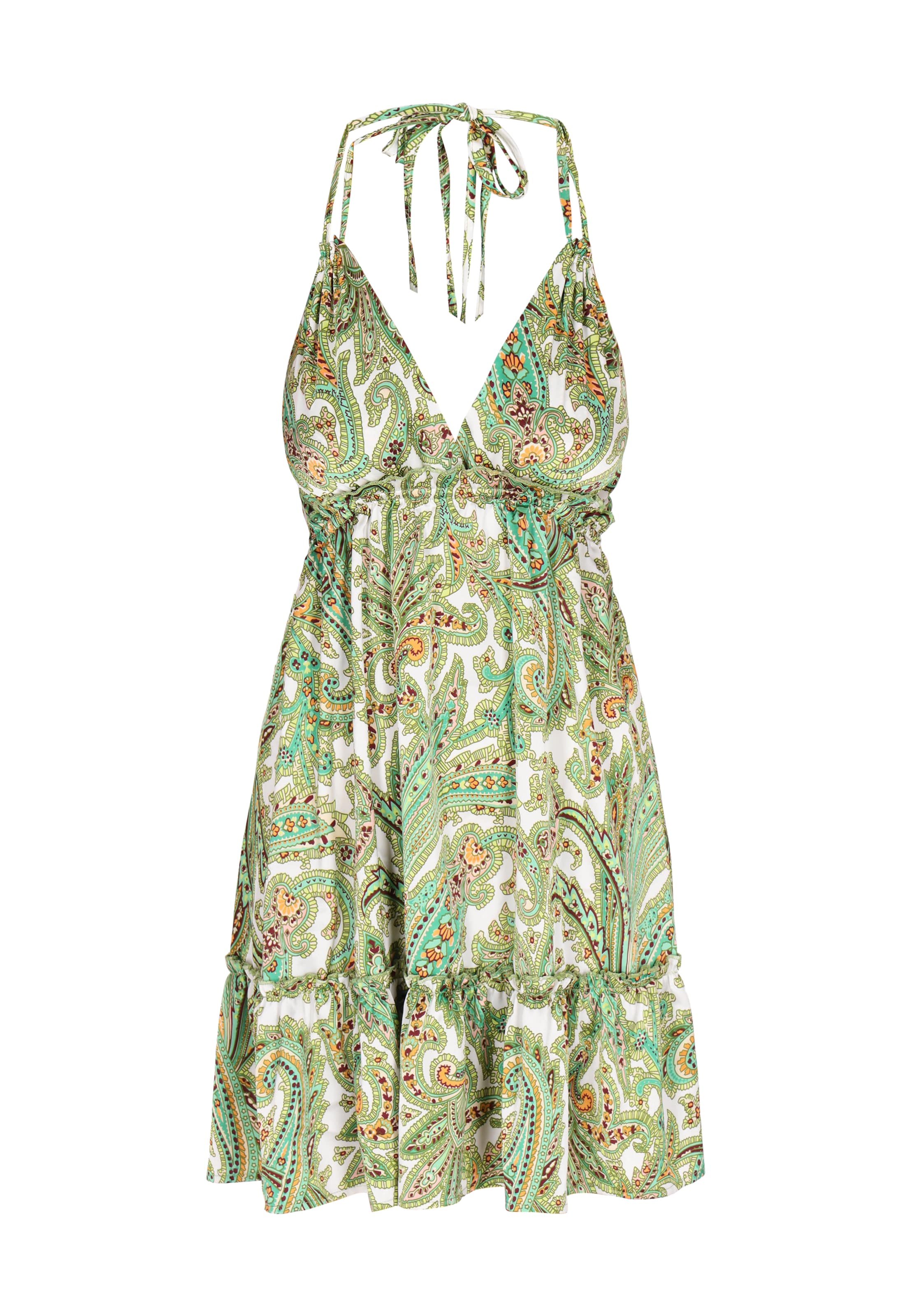 IZIA Šaty 'Spring Summer' - tyrkysová / zelená / svetlooranžová / biela ako vlna, Produkt