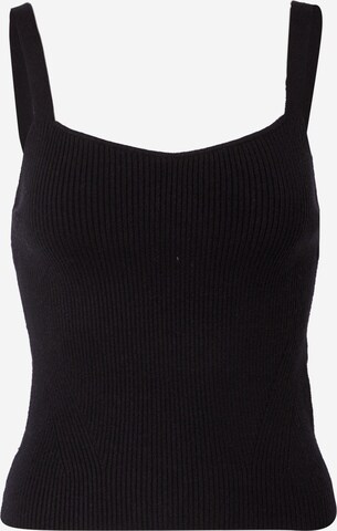 Calvin Klein Regular Knitted Top in Black: front