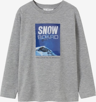 MANGO KIDS T-Shirt 'Snow' en bleu / gris chiné / blanc, Vue avec produit
