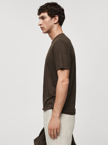 MANGO MAN T-Shirt 'LIMAN' in Braun