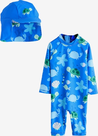 Next Urheilullinen uima-asu värissä sininen: etupuoli