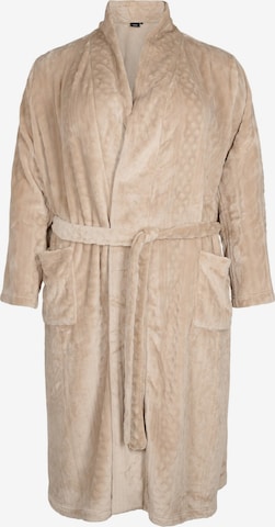 Robe de chambre 'MLISE' Zizzi en beige : devant