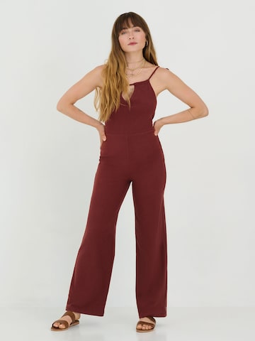 ABOUT YOU x Sofia Tsakiridou Jumpsuit 'Leia' in Bruin