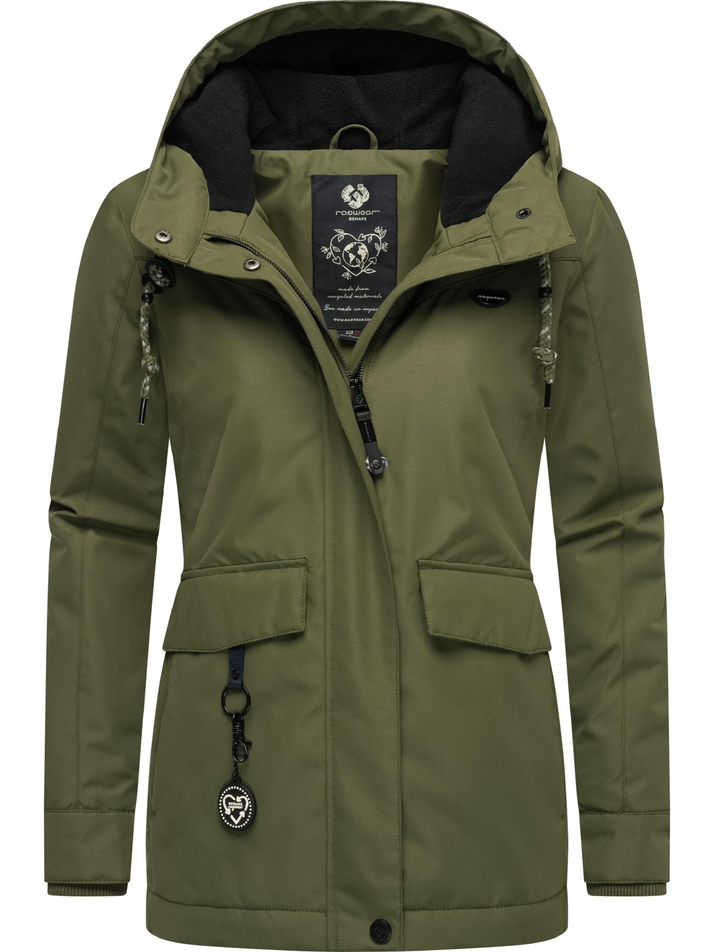 Veste d’hiver 'Jazmin' Ragwear en vert : devant