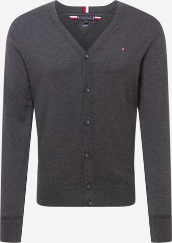 Vestes en maille TOMMY HILFIGER en gris : devant