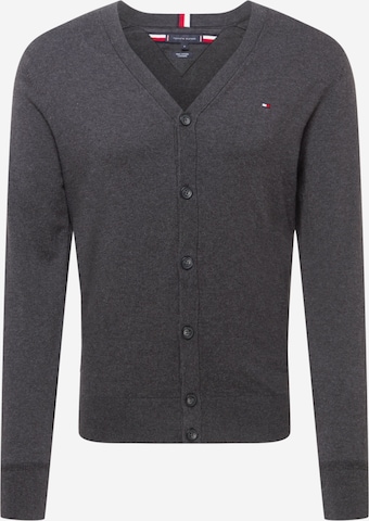 TOMMY HILFIGER Knit Cardigan in Grey: front