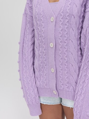 UNFOLLOWED x ABOUT YOU Knit Cardigan 'SOFT' in Purple