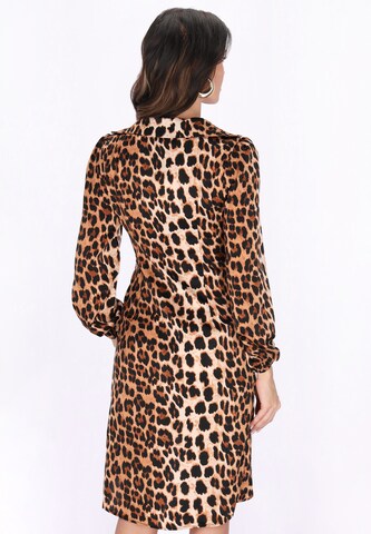 faina - Vestido 'Festive' em castanho