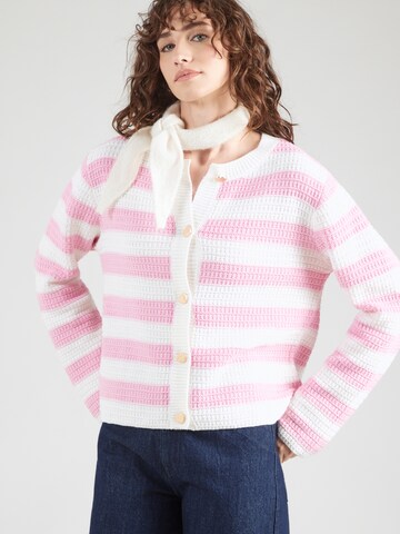 Zwillingsherz Strickjacke in Pink: Vorderseite