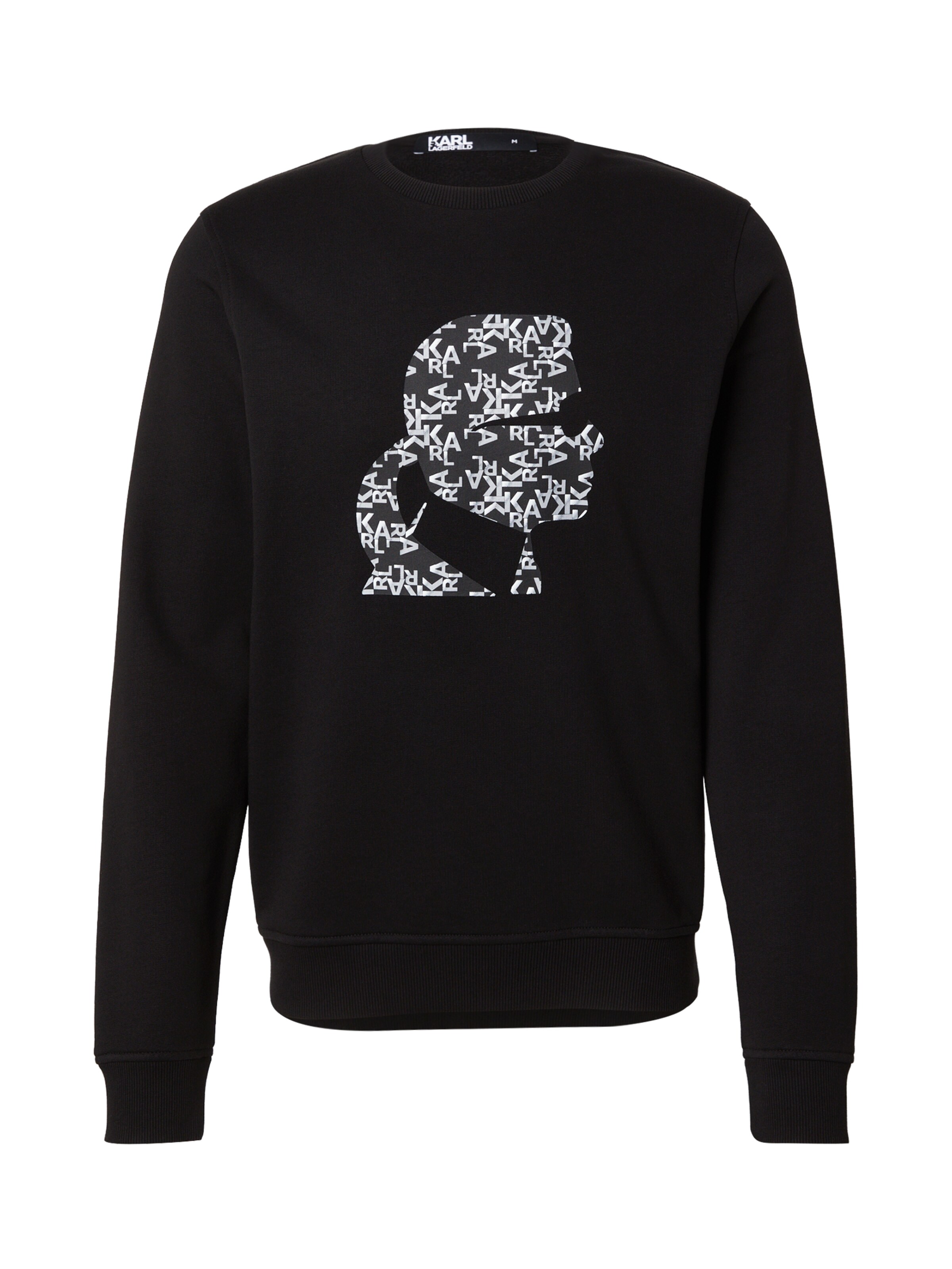 Karl Lagerfeld Sweatshirt in grau / schwarz / weiß, Produktansicht