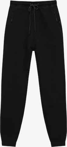 Pull&Bear Regular Pants in Black: front