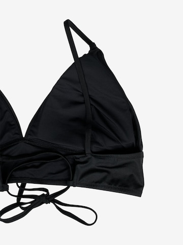 Swim by Zizzi Triangel Bikinitop 'SENYA' in Schwarz