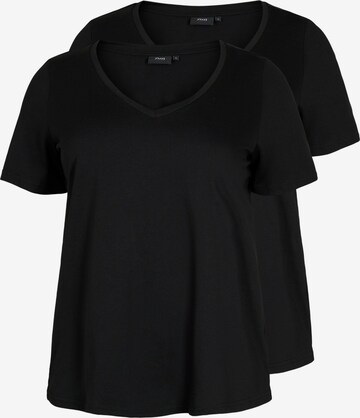 T-shirt 'KATJA' Zizzi en noir : devant