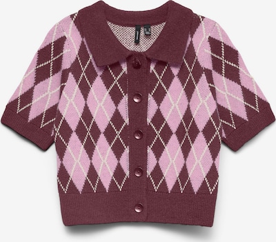VERO MODA Cárdigan 'VMSally' en rosa / borgoña / blanco lana, Vista del producto