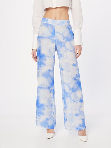 Wide Leg Pantalon 120% Lino en bleu : devant