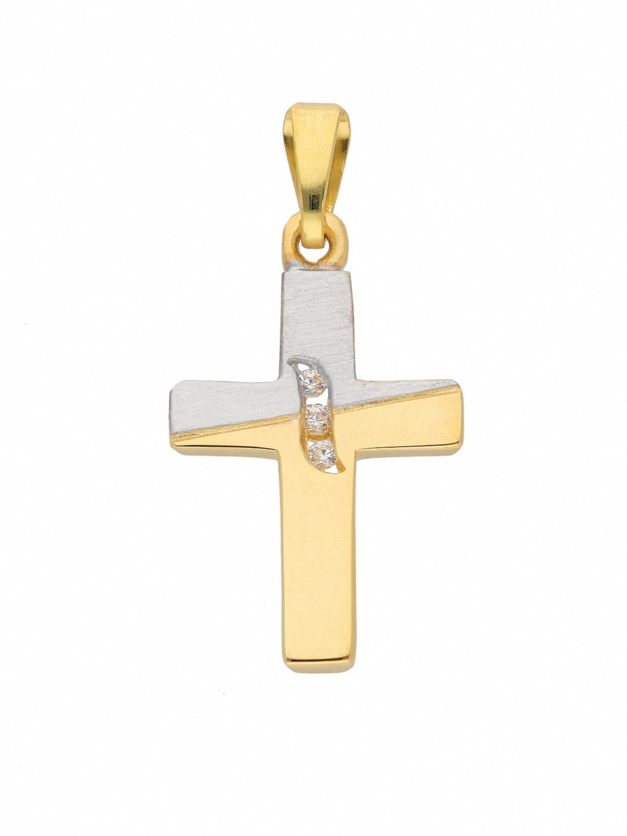 Adelia´s Anhänger 'Kreuz' in Gold: Vorderseite