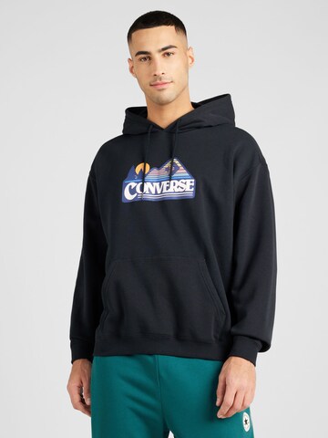 CONVERSE Sweatshirt 'ALL STAR MOUNTAIN' i svart: framsida