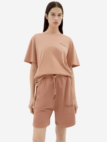 Thinking MU T-Shirt 'Flowers' in Pink: Vorderseite