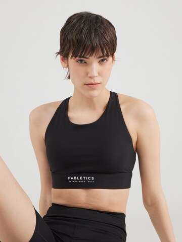 Fabletics High Support Sport-BH 'NO-BOUNCE' in Schwarz: Vorderseite