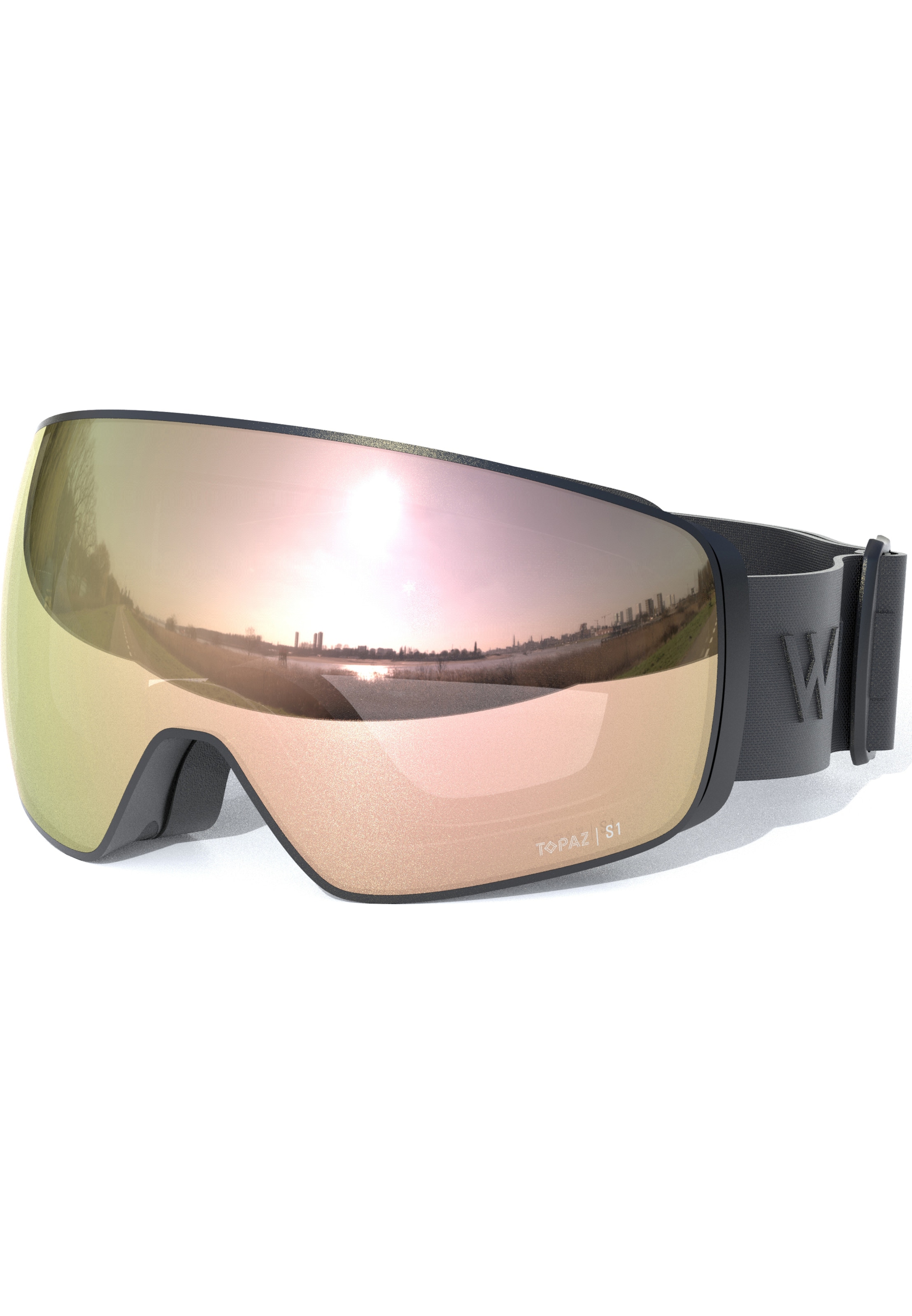 Whistler Skibrille 'Morzine Topaz V' in Schwarz: Vorderseite