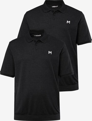 Men Plus Shirt in Black: front