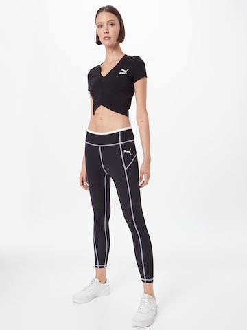 PUMA Skinny Sportbroek in Zwart