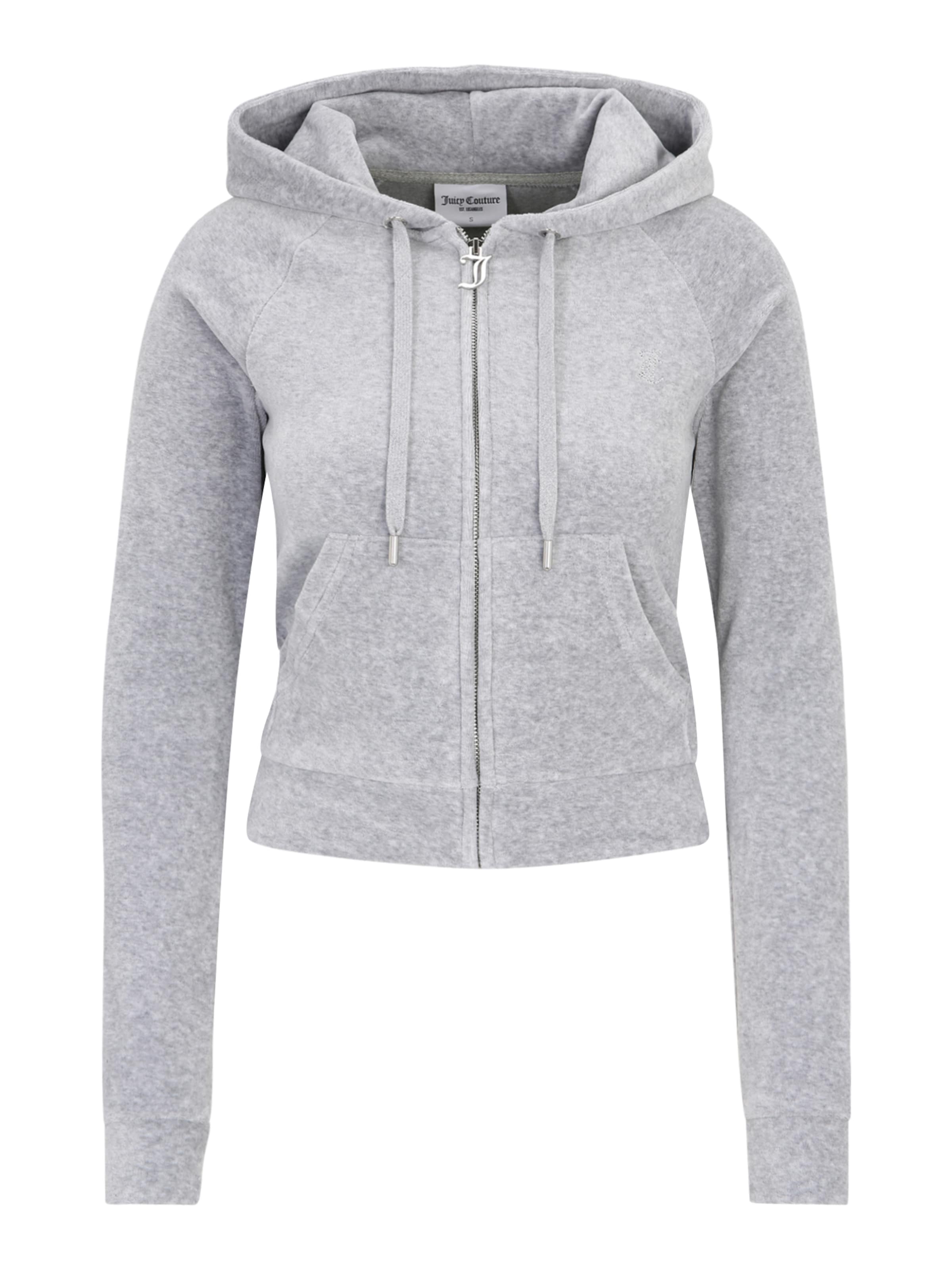 Juicy Couture Tall Кофта на молнии 'MADISON' в Серый: спереди
