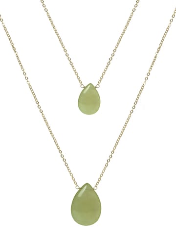 Luxenter - Colar 'Abelia' em verde: frente
