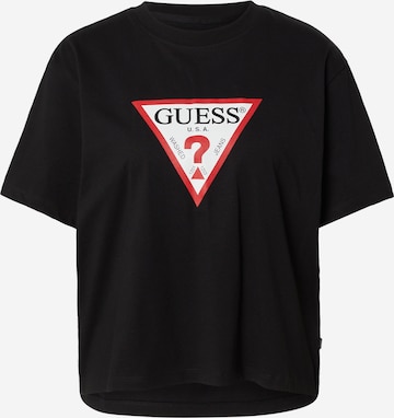 GUESS JEANS Футболка 'ICONIC' в Черный: спереди