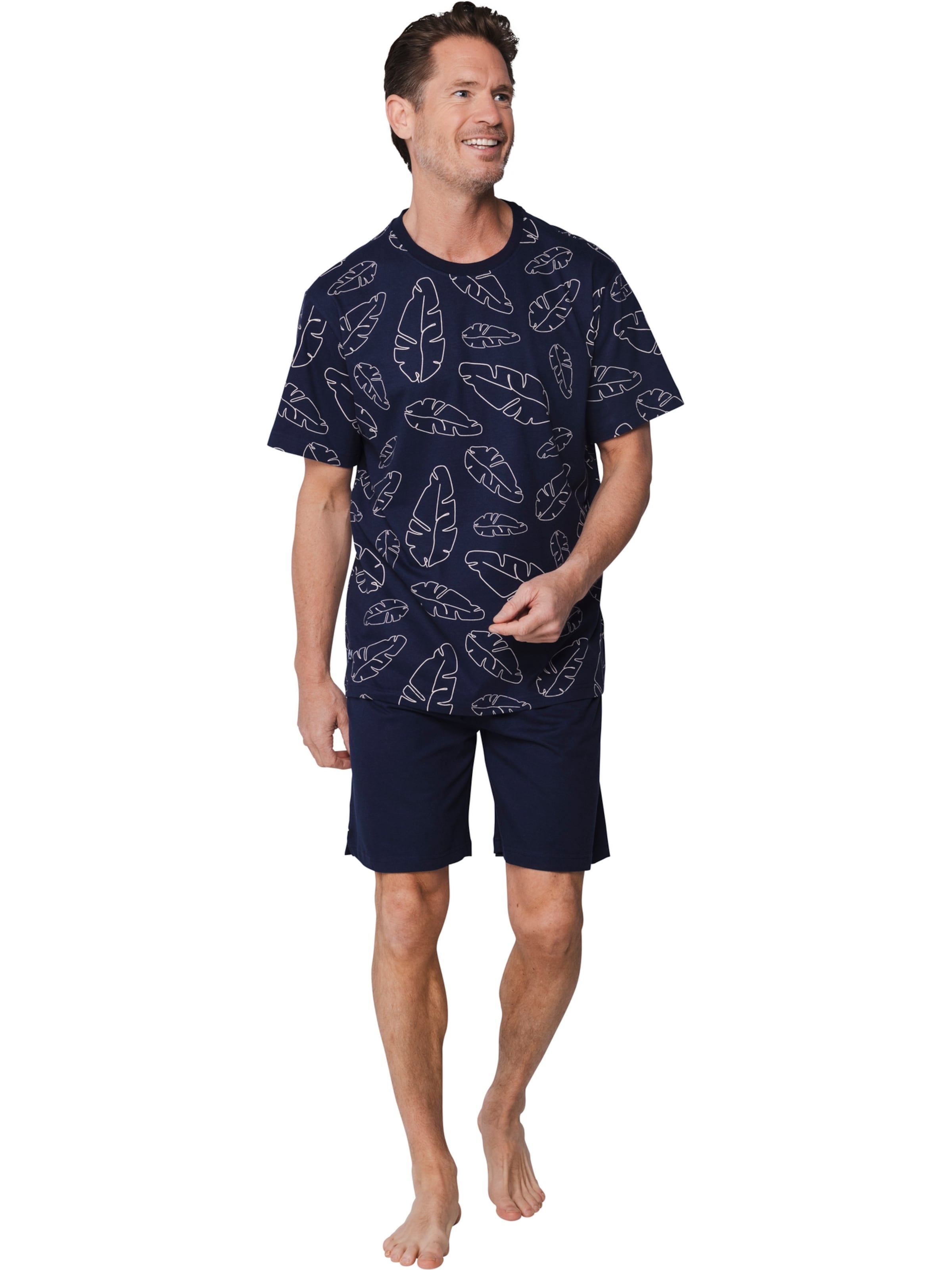 Pyjama court 'Shortama' Pastunette en bleu