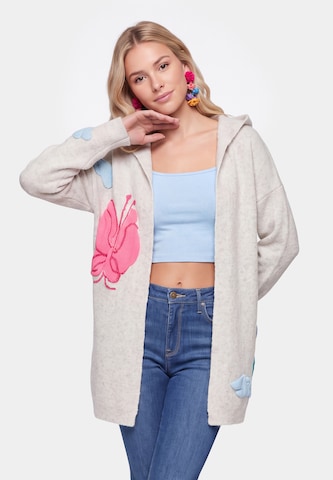 IZIA Strickjacke in Beige: Vorderseite