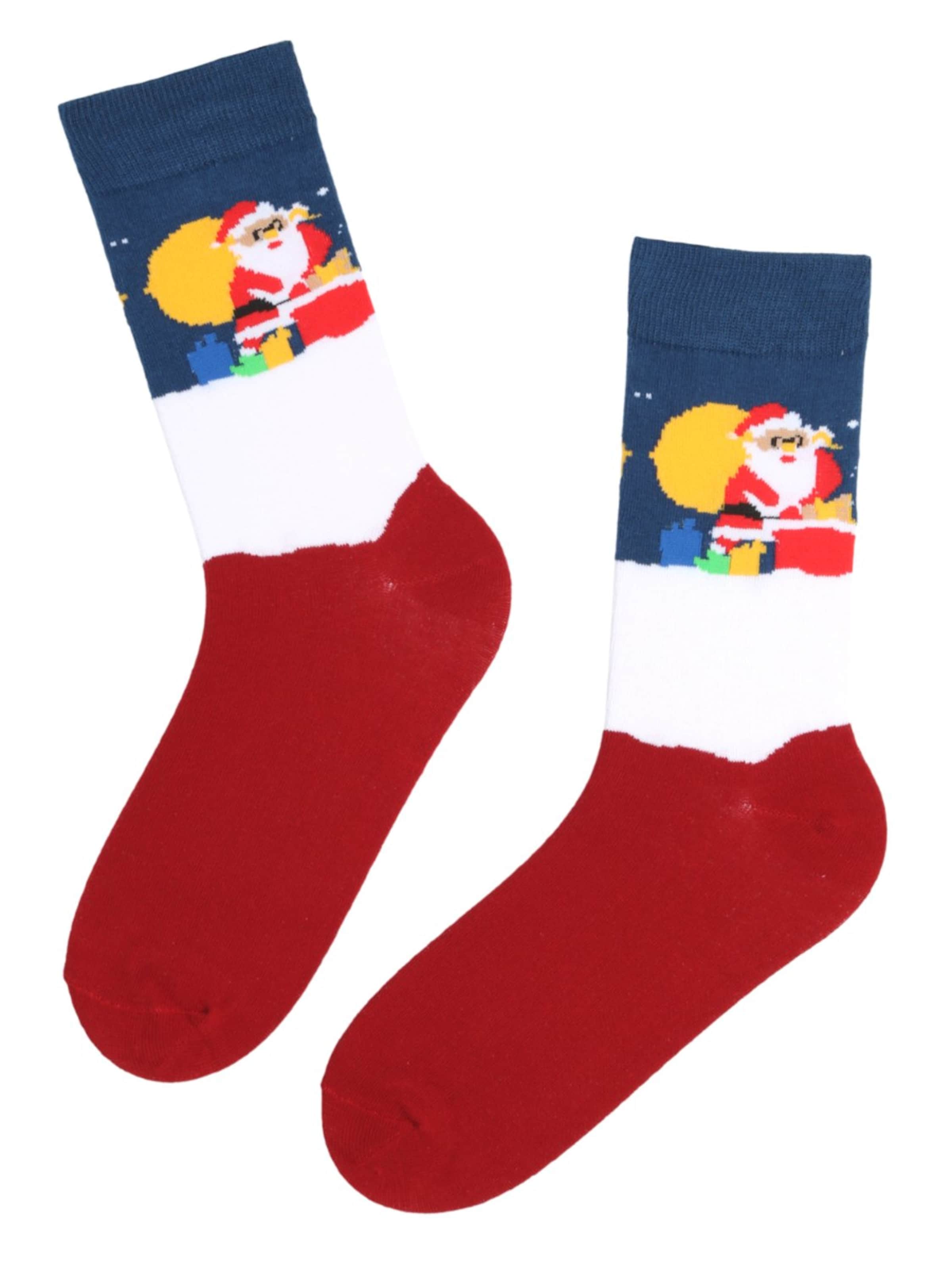 Sokisahtel Chaussettes ''MARIO'' en 36-40 en rouge, Vue avec produit
