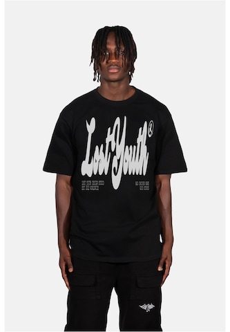 T-Shirt Lost Youth en noir : devant