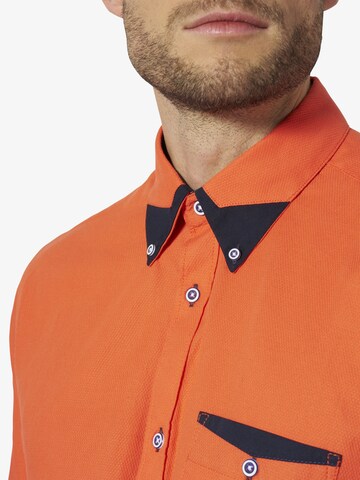 BABISTA Regular fit Button Up Shirt 'Stefzite' in Orange