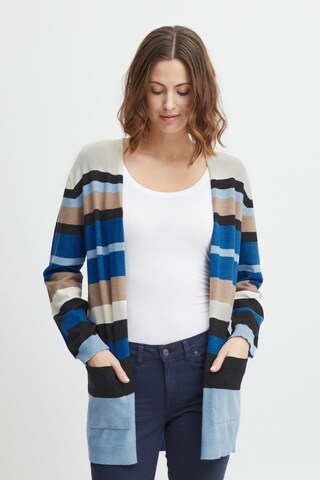 Fransa Knit Cardigan in Blue: front
