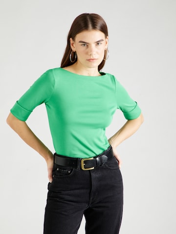 Lauren Ralph Lauren Μπλουζάκι 'JUDY' σε πράσινο: μπροστά