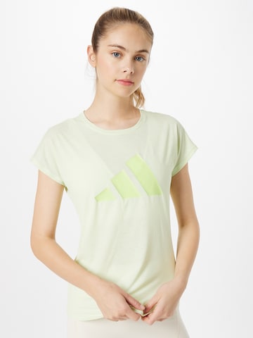 T-shirt fonctionnel '3-Streife' ADIDAS PERFORMANCE en vert : devant
