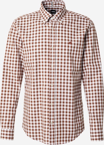 Chemise 'ROAN' BOSS en marron : devant