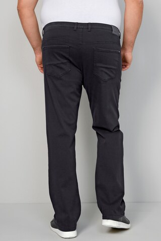 Men Plus Regular Broek in Zwart