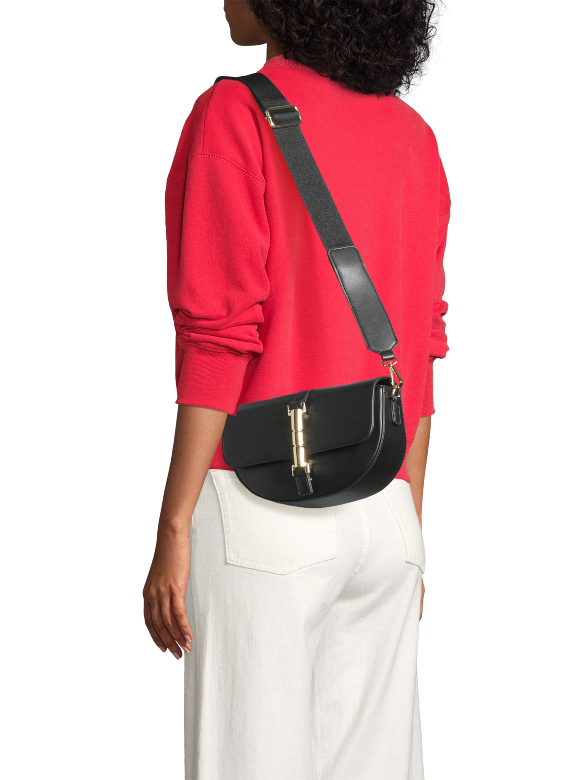 Seidenfelt Õlakott 'LOVIISA', värv must: eest vaates