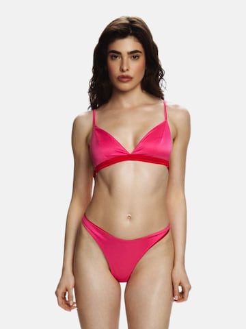 EKCENTRIK Triangel Bikinitop 'French Kiss' in Pink: Vorderseite