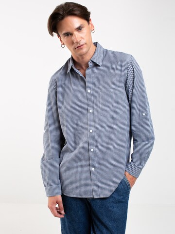 BIG STAR Regular fit Overhemd 'Mersinino' in Blauw: voorkant