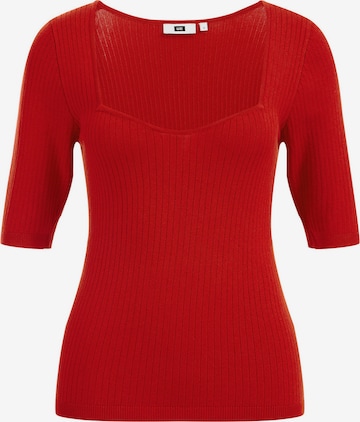 WE Fashion Shirt in Rood: voorkant