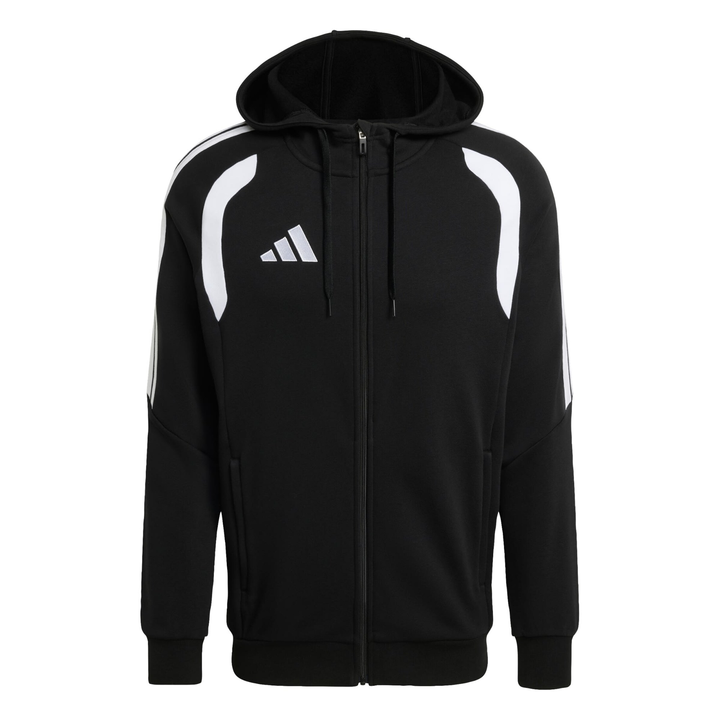 ADIDAS PERFORMANCE Athletic Zip-Up Hoodie 'Tiro26 League' in Black: front