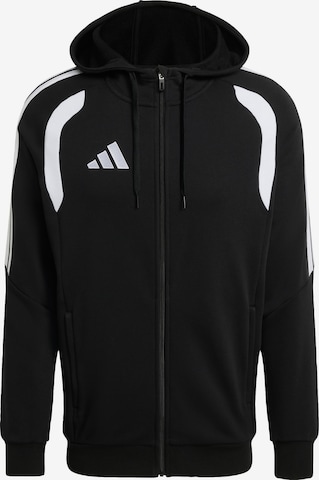 ADIDAS PERFORMANCE Athletic Zip-Up Hoodie 'Tiro26 League' in Black: front