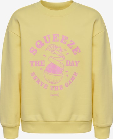 Hummel Sweatshirt in Geel: voorkant