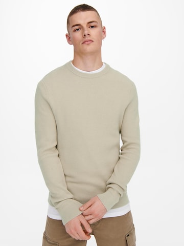 Only & Sons Sweater 'Phill' in Grey: front